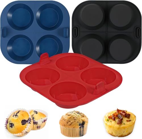 Webake 3PCS 4-Cavity Silicone Pan