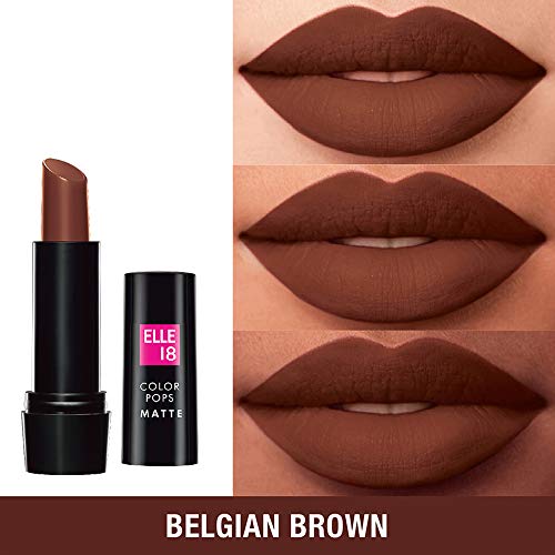Image of Elle18 Color Pop Matte Lip Color, Matte Finish - Belgian Brown, 4.3 g
