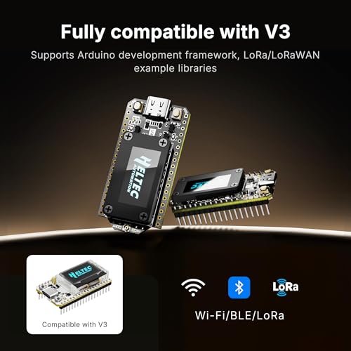 Image of Heltec ESP32 LoRa 32 V4 Development Board with OLED Display Upgraded ESP32 S3 SX1262 27dBm High Power Chip for WiFi Meshtastic IoT Devices Arduino Smart Home and Wireless Communication