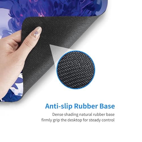 Image of BESTOR Anime Series DragonWarrior Anime Mouse pad with Anti-fray Stitching, Waterproof Surface & Non-Slip Rubber Base Stitched Edges Gaming Mouse Mat for Laptop (60cmx34cm)