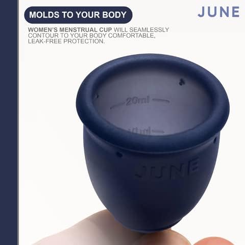June Menstrual Cup – Reusable Firm Silicone Period Cup for Comfortable, Leak-Proof Protection – Eco-Friendly Alternative to Pads and Tampons - Image 8