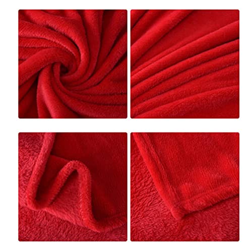 Yardwe Pet Blanket, Super Soft Flannel Fleece Cat Dog Blanket Washable Flannel Pet Throw for Dog Cat Kitten Pets 50x70cm, Bright Red - Image 2