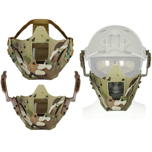 Masque tactique airsoft et demi-masque de protection sport de plein air