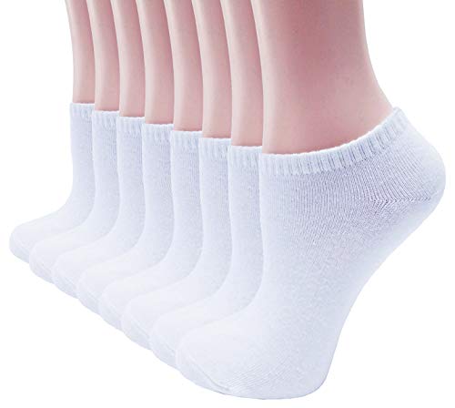 Ankle No Show Socks for Boys Girls Casual and Athletic Youth Kids Low Cut Socks 6/8 Pairs Grey (Shoe Size: 2.5-6.5)