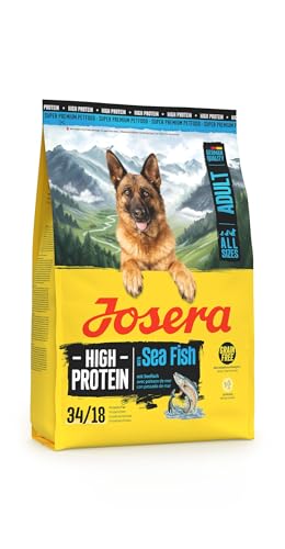 JOSERA Adult High Protein Seefisch (1 x 3 kg) | Premium Trockenfutter für ausgewachsene & sportliche Hunde | Lachs & Süßkartoffel | getreidefrei & proteinreich | L-Carnitin & Taurin | 1er Pack
