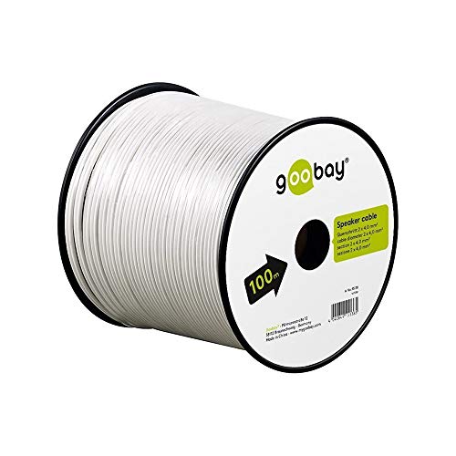 Cables de audio Goobay LSK de 100 m de color Blanco con sección 2x4.0 2
