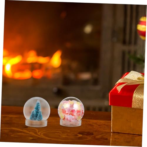 Bola de nieve para manualidades de plástico transparente con tapa de rosca de 150 ml VILLCASE 7