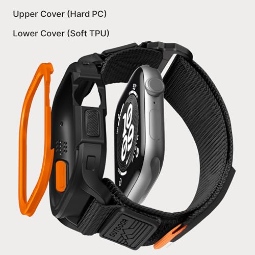 Image of Bandletic Rugged Case with Band Compatible with Apple Watch 49mm(Ultra 3 /2 /1),46mm(Series 11 /10), 45mm(Seriess 9 /8 /7),44mm(SE3 /SE2 /SE /6 /5 /4), Protective Cover Sport Accessories for iWatch Men