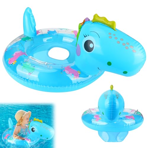 Flutuadores para bebés com assento, flutuador insuflável boias para bebé, anel de natação para bebé, piscina flutuadores, adequado para crianças de 6 a 36 meses (C)