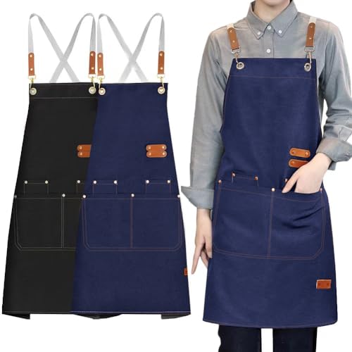 Catálogo de Impermeable Azul - los preferidos. 45 2 Piezas Delantales para Mujeres Hombres Barbacoa Chef Cocina Delantal de Cocina Ajustable con Bolsillos para Parrilla Unisex Hornear Pintura Arte Estilista Lavavajillas (Negro +...