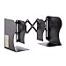LCJQ Büro-Bücherregale Black Heavy Duty Bookends, einstellbare Bücherhalter Heavy Duty Metal-Buch endet for Büro-Bibliotheksregale Regale (Color : Black)