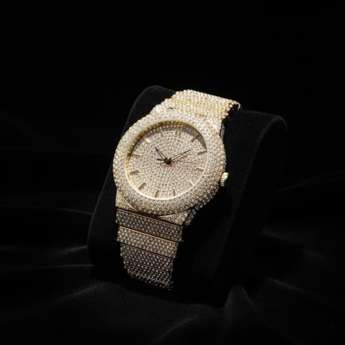 Image of ICE STAR Men's Fully Iced Diamond Watch, 46mm Case