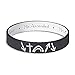 Black and White reversible Witness Band Silicone Bracelet