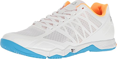 Reebok Women's CROSSFIT Speed Tr Cross-Trainer Shoe,White/Black/Blue Beam/Fire Spark/Pure Silver,7.5 M US