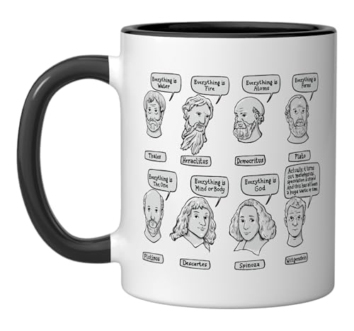 Philosophy Meme Design for a Philosopher Ceramic Mug, Black/White