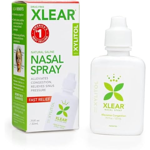 Xlear Nasal Spray, Natural Saline Nasal Spray with Xylitol, Nose Moisturizer for Kids and Adults, 0.75 fl oz (Pack of 1) Cover