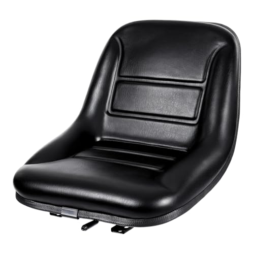 Tractor Seat Lawn Mower Seat Forklift Seat with Mesh Pocket for Excavator Skid Loader Backhoe Dozer Telehandler