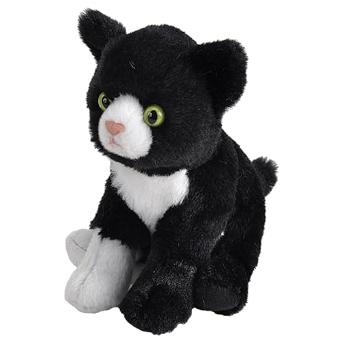 Wild Republic Pocketkins Eco Gato Tuxedo, Peluche, 12 cm, Juguete de Peluche, Hecho de Materiales Reciclados, Ecológico