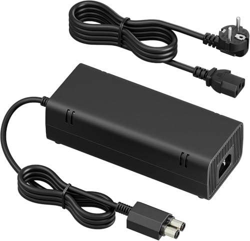 Polerty Câble d'alimentation universel pour Xbox 360 Slim - 135 W - Pour Xbox 360 Slim - Voyant LED AC 100 V - 240 V (UE)