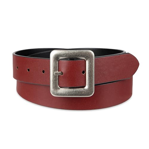 Levi's Women's Two-in-one Reversible Square Statement Buckle Casual Belt2