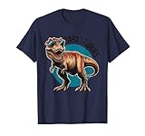 festa del papà divertente papasaurus t rex dinosaur papa family maglietta