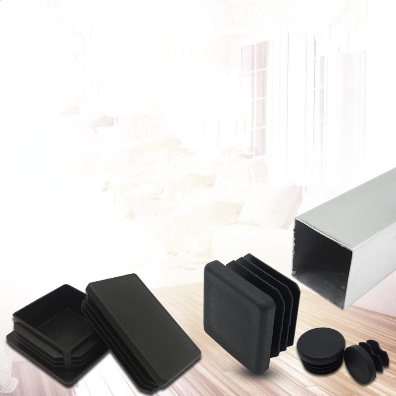 Plastikowa Zaślepka Otworu Na Nóżki Meblowe, Czarna, Zaślepka, Stalowa, Kwadratowa Mata Antypoślizgowa Do Otworów Na Rury, 20 Szt., Akcesoria Meblowe/Square 32 * 32Mm