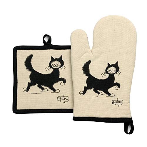 Winkler - Lot gant/manique Dubout Chat Balade – 100% coton -...