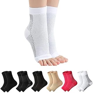 6ps Nano Socks Ankle Compression Sleeve Neuropathy Socks for Women or Men Ankle Support For Ankle For Swelling, Plantar Fasciitis,Sprain,Neuropathy - Nano Brace For Women And Men (L/XL, Six -color)