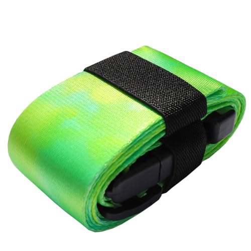 Image of Luggage Straps for Suitcases TSA Approved-2 Pack Bright Personalized Luggage Belt Strap for Suitcase /Carry On Bag Luggage Accessories for Travel (Watercolor-Green)
