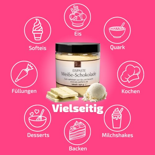 Weiße-Schokoladen-Eispaste für köstliches aromatisches Eis » Auch zum Verfeinern von leckeren Desserts, Getränke, Pralinen Torten und vielem mehr » Inhalt 250 g – Bild 5