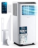 Pro Breeze® 12000 BTU Portable Air Conditioner - Smart Home WiFi Compatible with 24-Hour Digital Timer, Smart Display & Window Venting Kit Included - Air Conditioning Unit for Home & Office