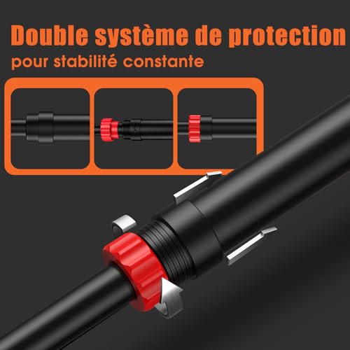 DH FitLife Barre de Traction pour Cadre de Porte sans Vis | Pull up bar Doorway à Domicile | Barre de Porte pour l'entraînement Musculaire | Barre de Tractions Porte 72-92cm | Avec Niveau à Bulle – Image 4