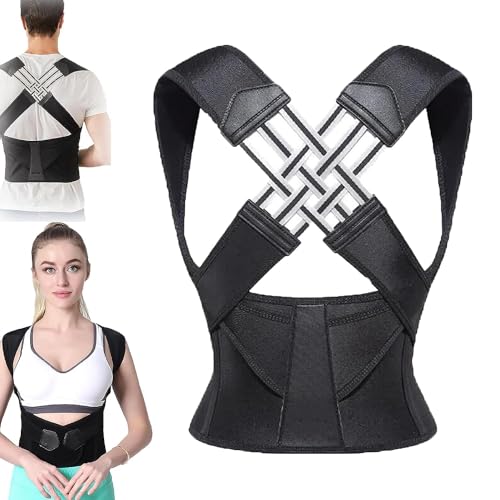 Jesshiny Adjustable Posture Corrector Men and Women,Back Brace For Posture,Back Straightener Posture Corrector,Scoliosis Lower Back Brace,Improve Lumbar Support Belt Lower Back Pain Relief (XXXL)