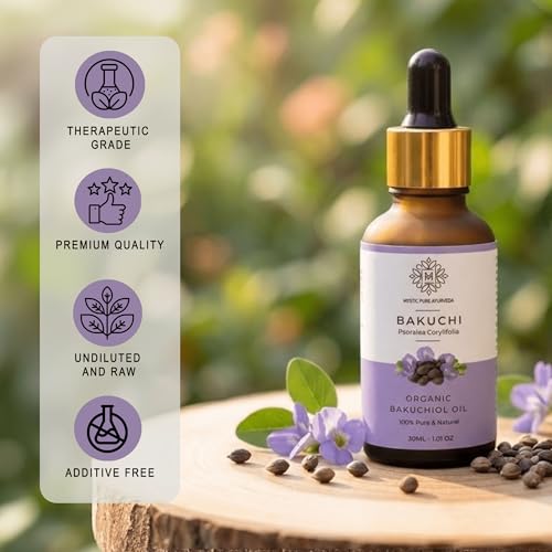 Image of Bakuchi Oil (Bakuchiol) For Skin & Hair Care | Acne, Aging, Pigmentation & Uneven Tone | Suitable For Sensitive Skin | 100% Pure & Natural- 30ml