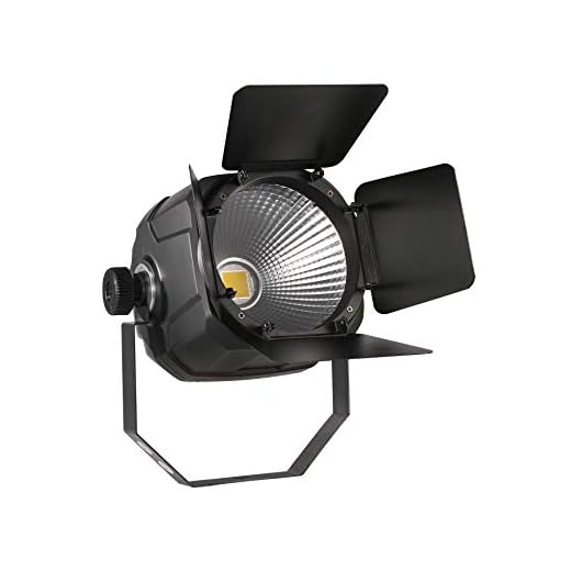 DragonX Professional LED COB Ellipsoidal Stage Light | 100W Warm White Light | Portable DJ Pin Spot 5600K DMX Lighting | Stage Spot Lights for Theatre Uplight Effect, Concert, Disco and Church