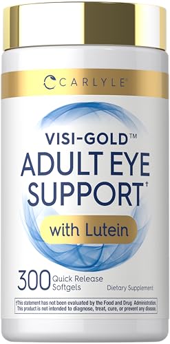 Carlyle Adult Eye Support | 300 Capsules | with Lutein and Zeaxanthin | Non-GMO and Gluten Free...