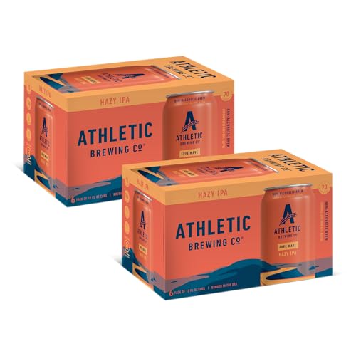 Athletic Brewing Company Craft Non-Alcoholic Beer - 12 Pack x 12 Fl Oz Cans - Free Wave Hazy IPA - Low-Calorie, Award Winning - Loaded with Amarillo, Citra, and Mosaic Hops - Thumbnail 2