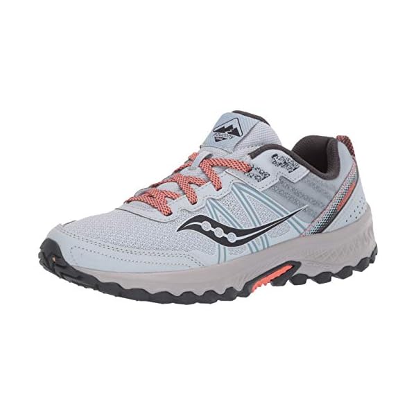 Saucony-Excursion-TR14-Womens Saucony Women's Excursion TR14 Trail Running Shoe, Sky | Coral, 7.5