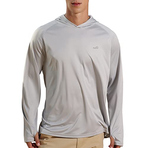 Men's UPF 50+ Long Sleeve Sun Shirts UV Protection Hoodie Rash Guard Hiking Fishing Swim T Shirt