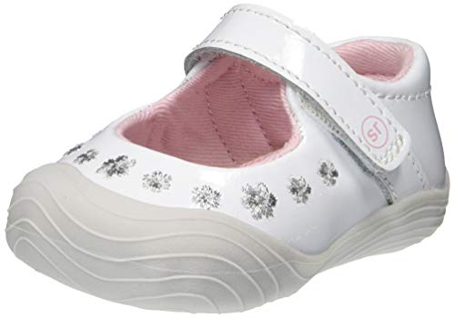 Stride Rite Girls' SR MIRA Sneaker, White, 1-Infant M