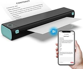 Portable Printers Wireless for Travel Thermal Printer, M08F-A4 Bluetooth Mobile Printer for Vehicles and Office,Impresora Portatil Compatible with Phone&Laptop,Small Printer,Inkless Technology