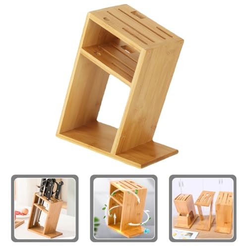 Support porte-couteaux bambou indispensable sur un plan de travail propre