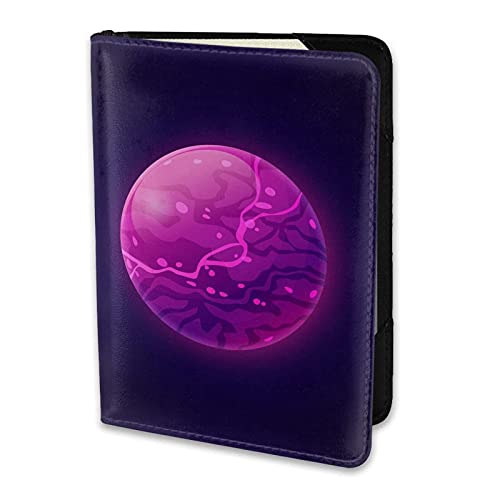 Preisvergleich Produktbild Reisepasshülle Plasma Liquid Fictional Planet Lila PU-Leder Reisebrieftasche Reisepasshülle Reisepasshüllen 5,5 ZollIn