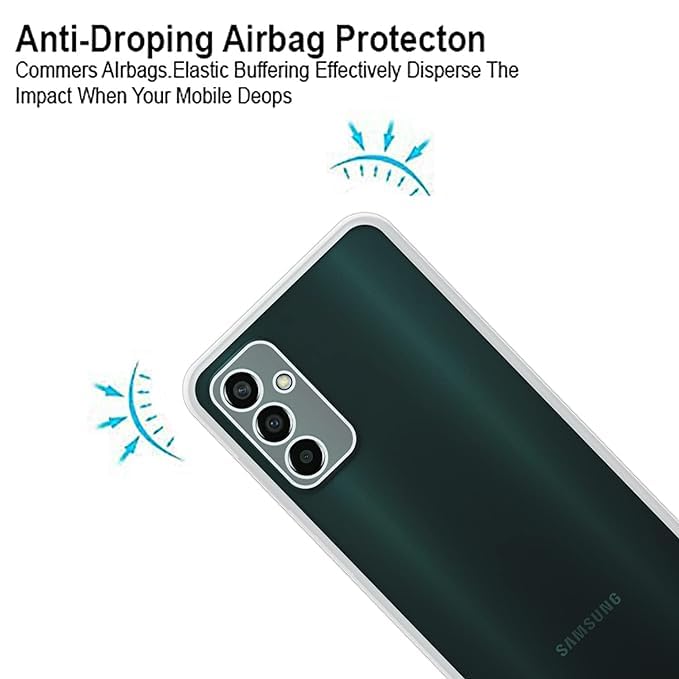 Image of COVERBLACK Rubber Silicone Back Cover for Samsung Galaxy F13 - Transparent