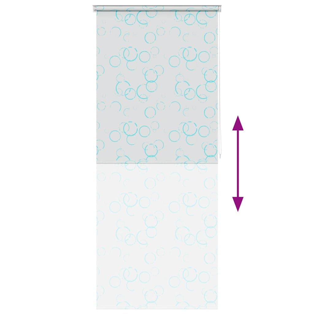 Cortina de ducha enrollable de 120 x 240 cm, diseño de burbujas, 100% EVA con piezas de aluminio, impermeable y de secado rápido, con cordón de tracción a la derecha o izquierda, incluye