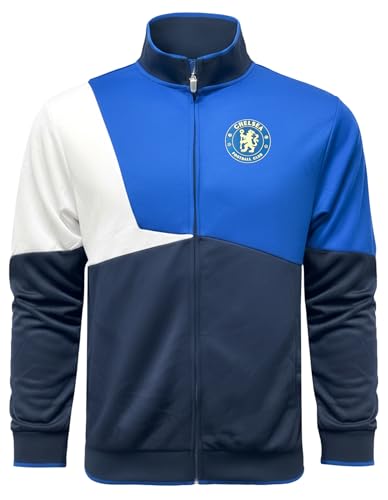 Icon Sports Chelsea Track Jacket Adult Sizes Official Chelsea FC Zip-Up Training Jacket (AS)