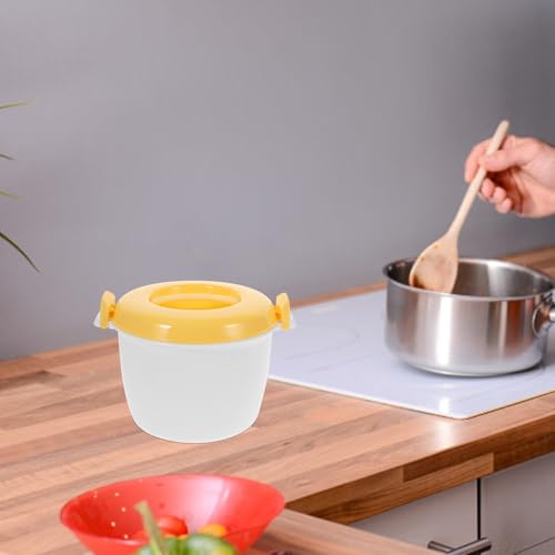 DEARMAMY 電子レンジ対応大容量炊飯器 食品グレードプラスチック製 多機能簡単調理 家用便利なライスメーカーツール