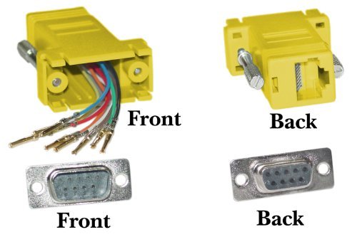 Offex Wholesale Wholesale DB9 Male / RJ45, Color Yellow
