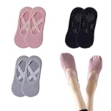 Photo Gallery fkizanthene 3 paia di calzini antiscivolo per pilates, da donna, in cotone, per yoga, yoga, palestra, colore: nero, grigio, rosa Photo Gallery fkizanthene 3 paia di calzini antiscivolo per pilates, da donna, in cotone, per yoga, yoga, palestra, colore: nero, grigio, rosa