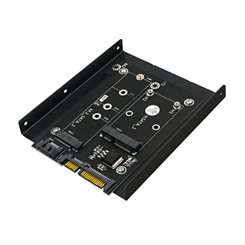 Adaptador mSATA a caja 3.5 pulg con puerto dual para accesorios PC miniatura 1